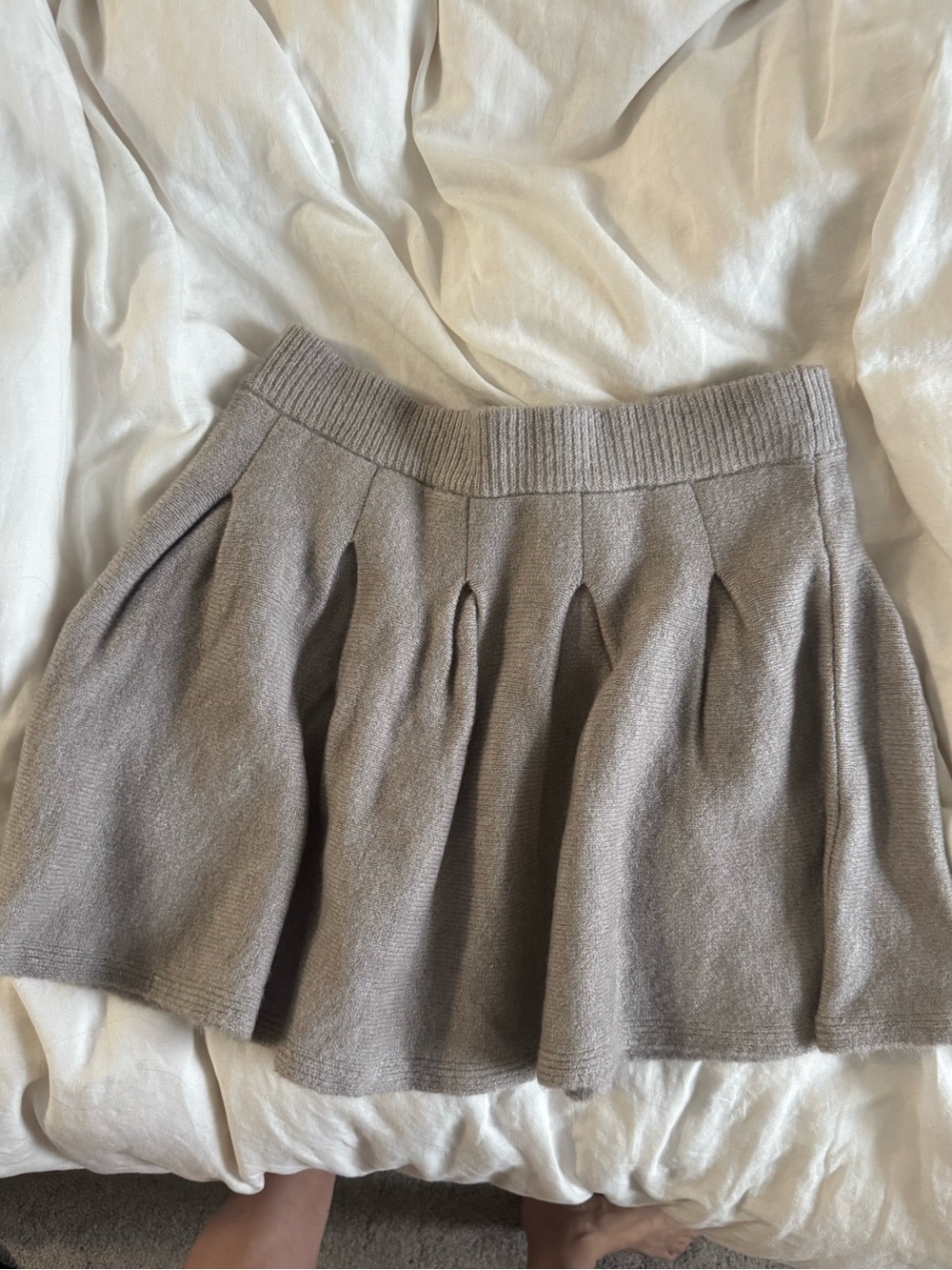Anthropologie pleated mini skirt
